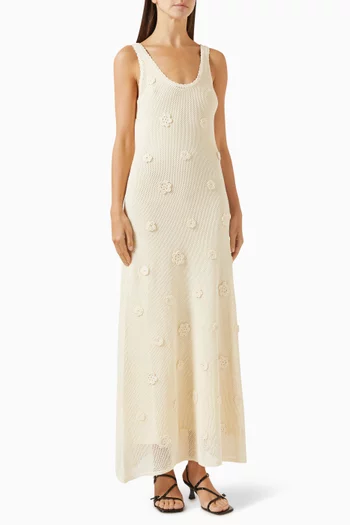 Floral Maxi Dress in Knit