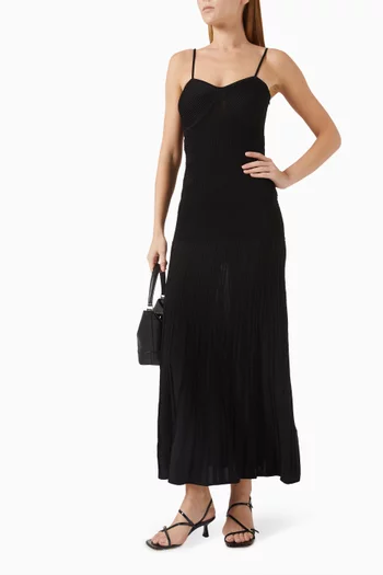 Sleeveless Maxi Dress in Viscose-knit