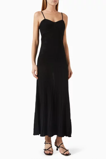 Sleeveless Maxi Dress in Viscose-knit