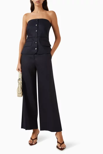 Ennoble Wide-leg Pants in Linen Blend