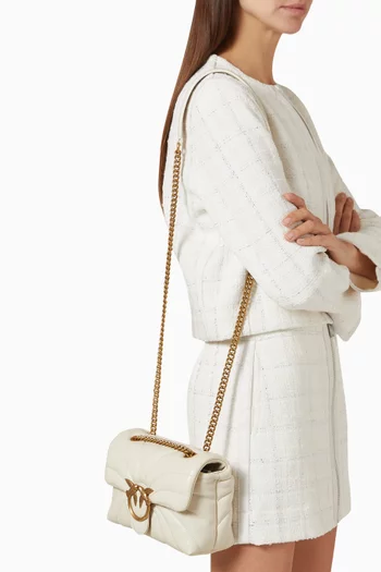 Mini Love Puff Bag in quilted Nappa