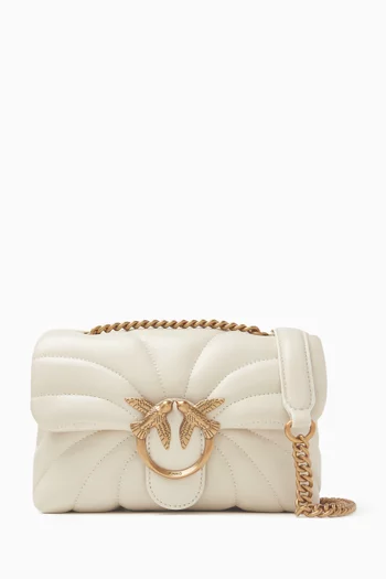 Mini Love Puff Bag in quilted Nappa