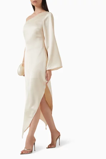 Ameera One-shoulder Hilo Gown in Satin