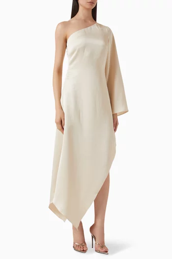 Ameera One-shoulder Hilo Gown in Satin