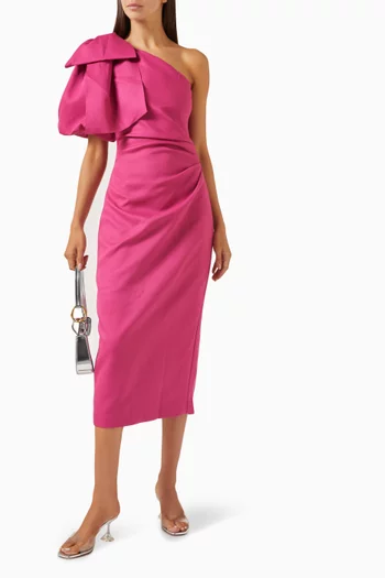 Elysie Asymmetrical Midi Dress