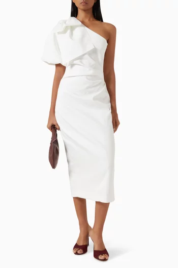 Elysie Asymmetrical Midi Dress