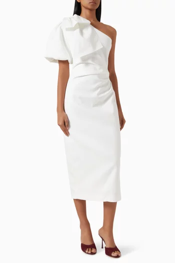 Elysie Asymmetrical Midi Dress