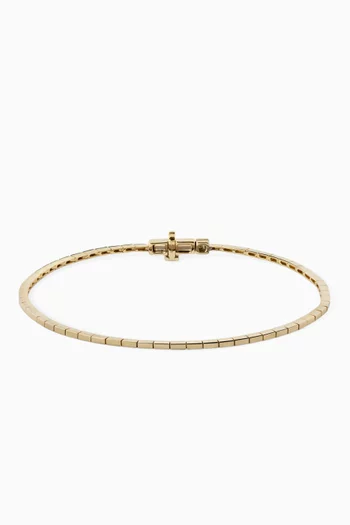 Solid Tennis Bracelet in 14kt Gold