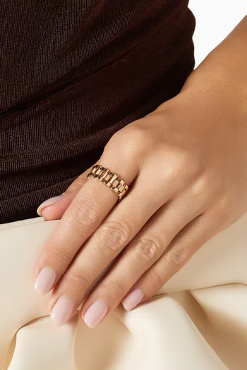 Timeless Chain Ring in 14kt Yellow Gold