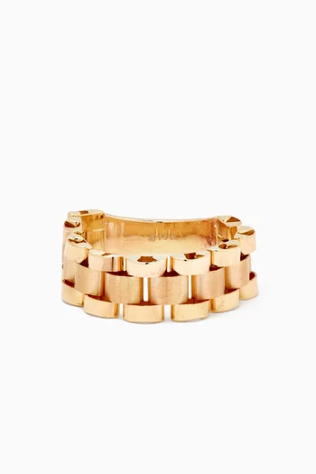 Timeless Chain Ring in 14kt Yellow Gold