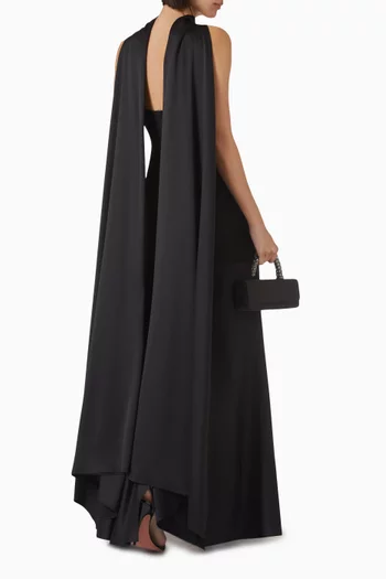 Cece Scarf-neck Maxi Dress