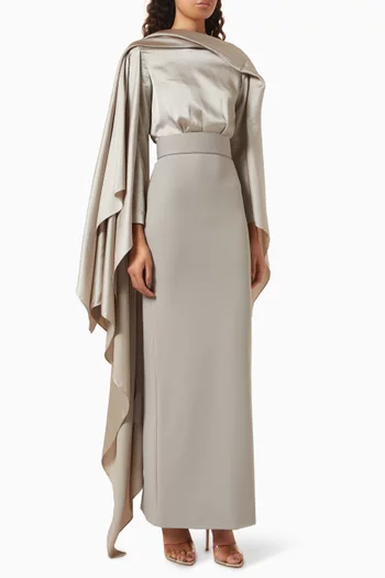 Rosalia Cape Maxi Dress