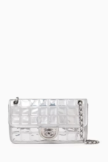 2000s Single Flap Shoulder Bag in Leather & PVC