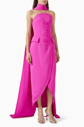 Strapless Dress & Scarf Set