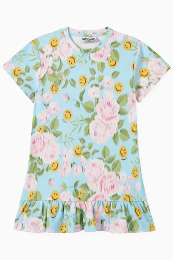 Ruffle T-shirt Dress in Cotton