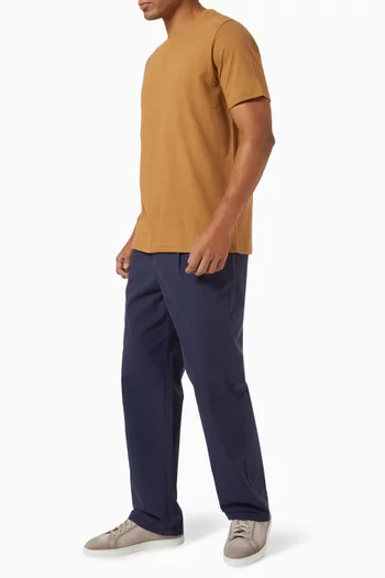 Logo Patch T-shirt in Cotton-linen Blend