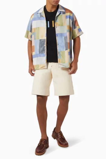 Abstract Printed Shirt in Cotton