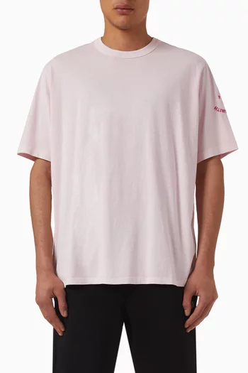 Happy Logo-embroidered T-shirt in Organic Cotton