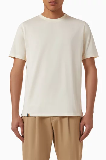 Signature Stripe T-shirt in Lyocell-cotton Blend