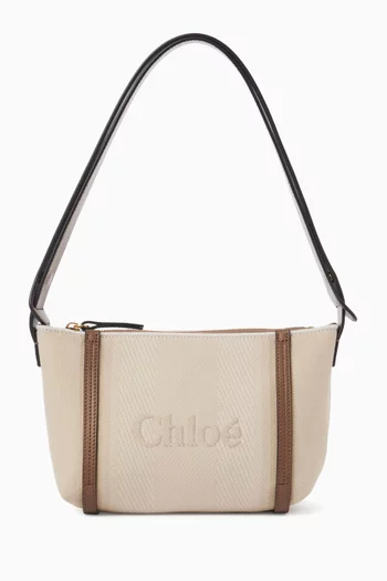 Chloé Logo Shoulder Bag in Canvas