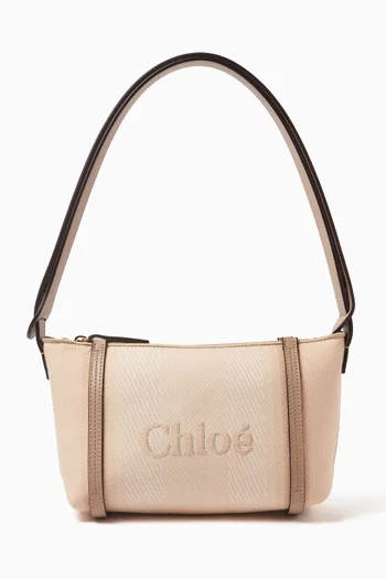 Chloé Logo Shoulder Bag in Canvas