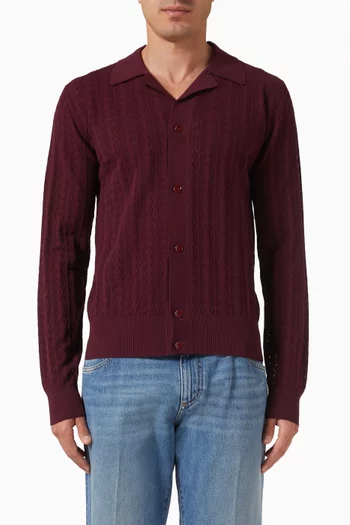 Hawaiin Collar Shirt in Cotton-knit