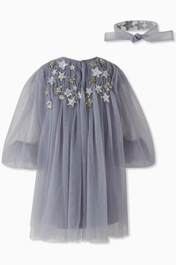 Glimmer Star-appliqué Dress in Tulle