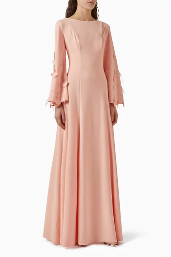 Bead-embellished Dress in Stretch-crepe