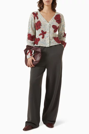 Butterfly Applique Cardigan in Organic Cotton-knit