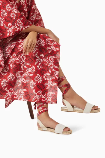 Domra Espadrille Sandals in Suede & Leather