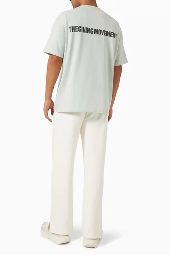 Back-print Oversized T-shirt in Organic Cotton-blend