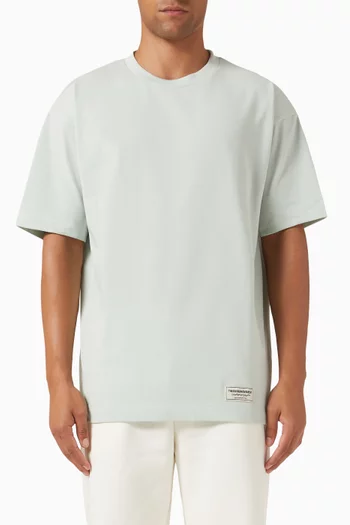 Back-print Oversized T-shirt in Organic Cotton-blend