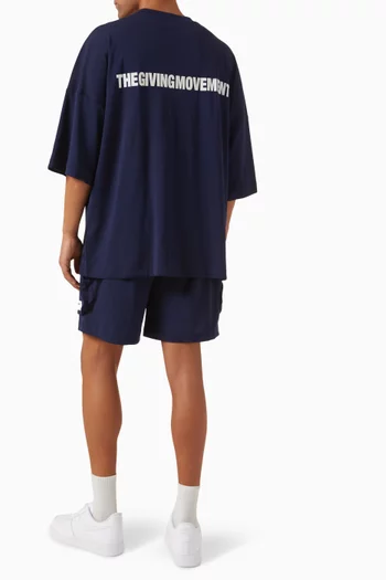 Back-print Super Oversized T-shirt in Recycled Softskin