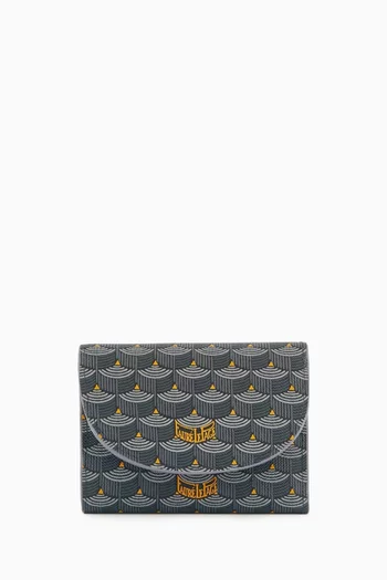 Faurever Tri-fold Wallet in Scale Canvas