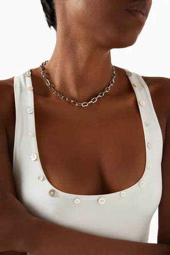 Fara Necklace in 14kt Gold & Platinum-plated Brass
