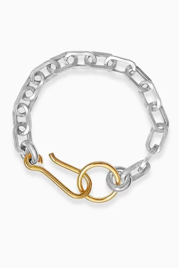 Fara Bracelet in 14kt Gold & Platinum-plated Brass