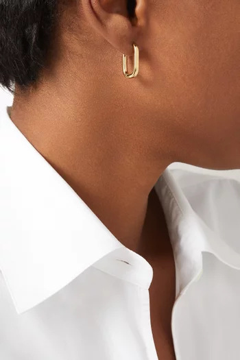 Fissa Hoops in 14kt Gold-plated Brass