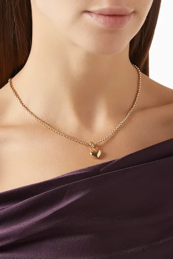 Mini Amorina Pendant Necklace in 14kt Gold-plated Brass