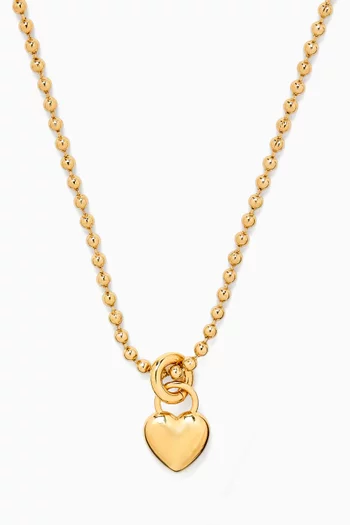 Mini Amorina Pendant Necklace in 14kt Gold-plated Brass