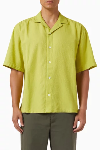 Camp Jacquard Shirt in Silk