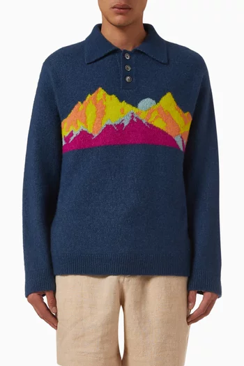 Rocky Mountain Rugby Sweater in Cashmere-blend