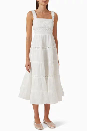 Lucien Midi Dress in Ramie