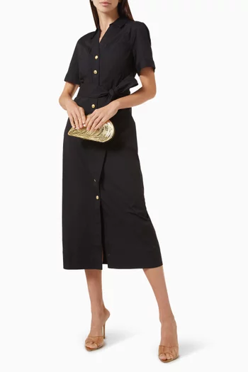 Tabby Midi Dress in Stretch Cotton