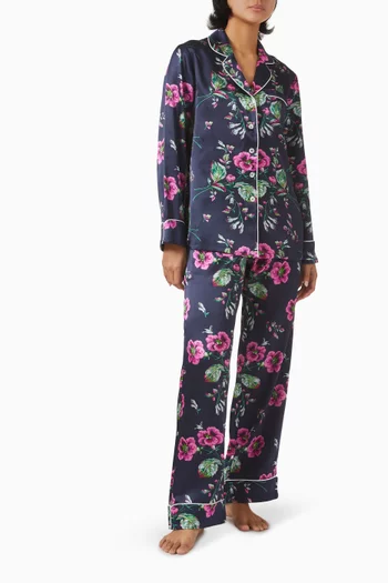 Lila Madison Pyjama Set in Silk Satin