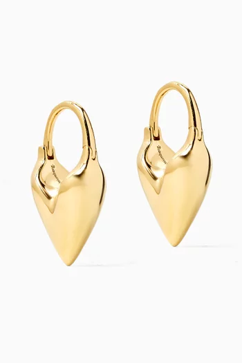 Roscida Heart Hoop Earrings in 14kt Gold Vermeil