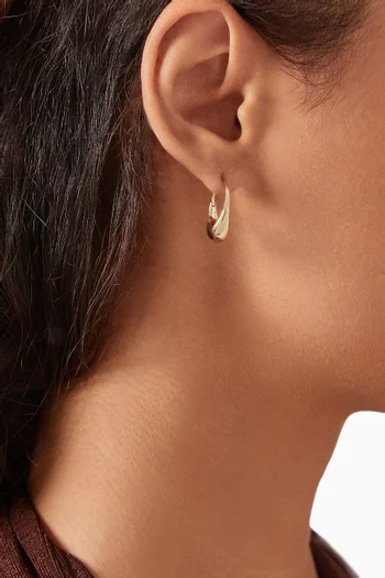Roscida Drop Hoop Earrings in 14kt Gold Vermeil
