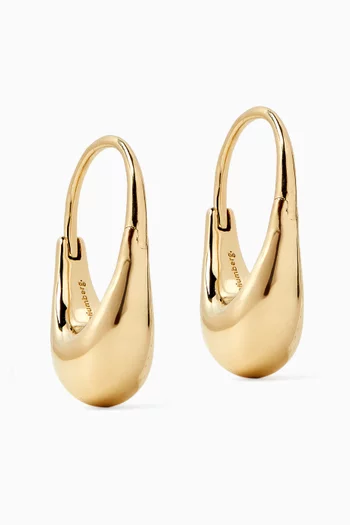 Roscida Drop Hoop Earrings in 14kt Gold Vermeil