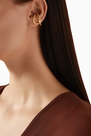 Lower Lobe Single Ear Cuff in 14kt Gold Vermeil Sterling Silver