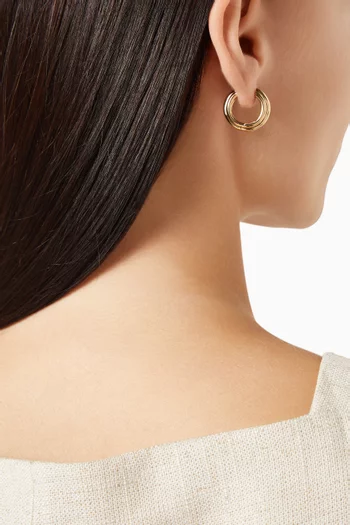 Portico Hoop Earrings in 14kt Gold Vermeil Sterling Silver