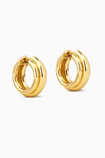 Portico Hoop Earrings in 14kt Gold Vermeil Sterling Silver